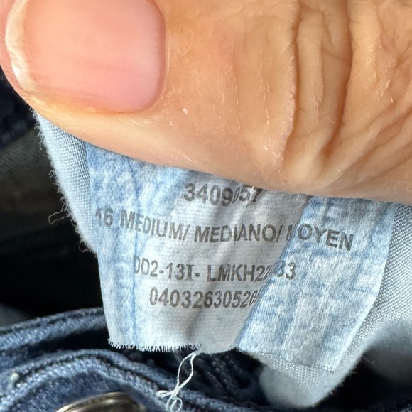 Lee Slender Secret Lower on the Waist Straight Leg Fleur de Lis Jeans Size 16 - Picture 8 of 10